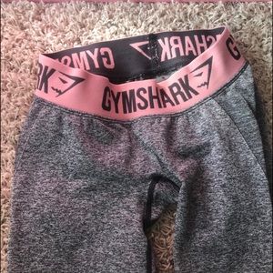 Grey and Pink Cropped Gymshark Leggings